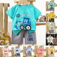 thumbnail image 4 of HCNTES Toddler Baby Boy Clothes for Boys Cute Summer Short Sleeve T Shirt Tops Shorts Clothes Sets Baby Boy Outfits, 4 of 5