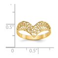 thumbnail image 2 of 14k Yellow Gold Sparkle-Cut Filigree Ring - 1.5 Grams - Size 7, 2 of 4