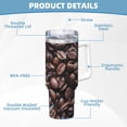 thumbnail image 5 of KLL Coffee Bean Print 40oz Stainless Steel Insulated Car Cup Coffee Mug with Spillproof Lid - Keep Your Drink Hot or Cold on the Go, 5 of 8