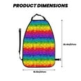thumbnail image 2 of Fuzoiu Bright Rainbow Print 2 Pack Kick Mat Back Seat Protector With 3 Storage Pockets, Universal Car Seat Back Organizer For Kids Pets, Waterproof Backseat Protector For Most Car, 2 of 8
