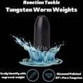 thumbnail image 4 of Reaction Tackle Tungsten Bullet Fishing Weights / Worm Sinkers for Bass Fishing - 3/8 Never Chip Black, 4 of 7