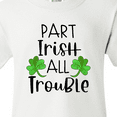 thumbnail image 4 of Inktastic Part Irish All Trouble St. Patrick's Day with Green Clovers Youth T-Shirt, 4 of 5