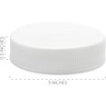 thumbnail image 6 of Cornucopia Brands Regular Mouth Plastic Mason Jar Lids, Unlined (24-Pack); Standard Size 70-450 White Plastic Caps for Mason Jars, 6 of 10