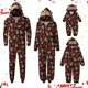 thumbnail image 1 of ¡Ofertas del Black Friday 2022! Pisexur Conjuntos de pijamas navideños familiares a juego de una pieza con estampado de árbol de Navidad con capucha, ropa de dormir de ciervos de Navidad, traje, 1 of 1