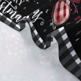 thumbnail image 6 of Merry Christmas Ornament Short Topper Kitchen Curtain Valance 54x18, Xmas Ball Holly Berry Window Treatment Rod Pocket, Winter Holiday Plaid Home Farmhouse Living Room Bedroom Bathroom Decor, 6 of 8