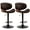 Brown, variant on EDX Bar Stools Set of 2 for Kitchen Counter, Adjustable Bentwood Barstools, Modern PU Leather Upholstered Bar Chair with Back and Footrest, for Bar, Kitchen, Dining Room, Black