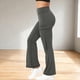 thumbnail image 4 of Amzcrzy Leggings Acampanados Mujer Cintura Alta Elásticos Yoga Ligeros Realzan Glúteos Color Liso Ajustado Casuales Bolsillos Laterales Tallas S-2XL Gris, 4 of 7