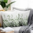 thumbnail image 2 of Country Flower Outdoor Pillow Covers Pack of 2 Vintage Silhouette Green Black Gradient Waterproof Throw Pillow Covers Decorative Cushion Cases for Patio Garden Tent Balcony Couch 18x18 inch, 2 of 8
