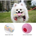thumbnail image 2 of Juguetes para morder para cachorros, 4 piezas de mordedores con pelotas y cuerdas de algodón, juguetes para morder agresivos, regalo para cachorros pequeños y perros medianos (rosa), 2 of 5