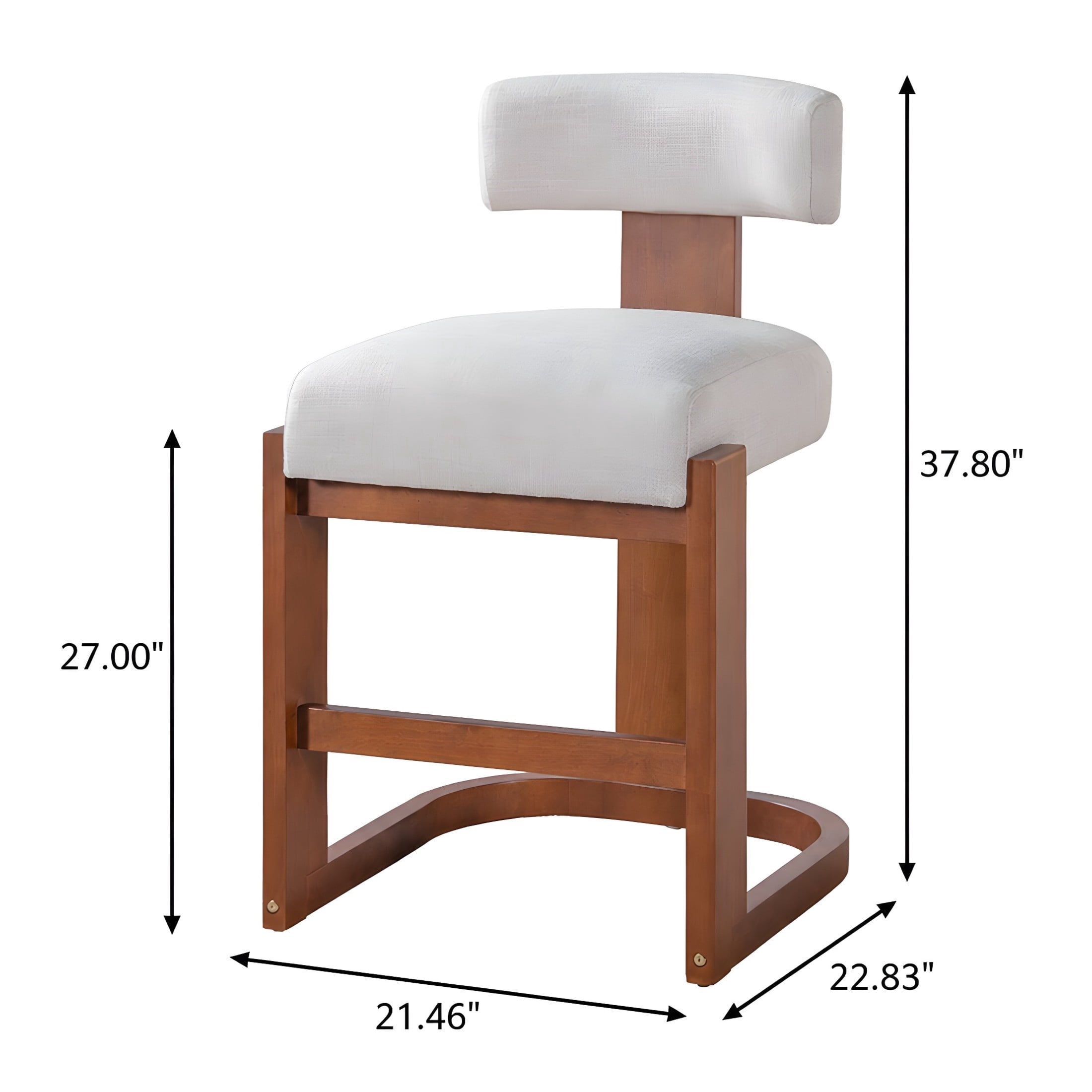 Christopher Knight Home Upholstered Counter Height Bar Stools, Wood Frame, Espresso+Beige, Set of 2