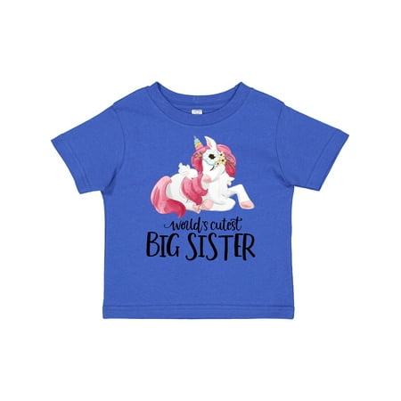 

Inktastic Big Sister Unicorn Gift Toddler Toddler Girl T-Shirt