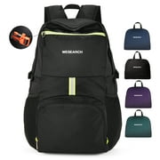WESEARCH 45L Lightweight Packable Hiking Backpack for Men Women, Water Resistant Foldable Travel Daypack for Vacation Camping Outdoor Sport (Black)