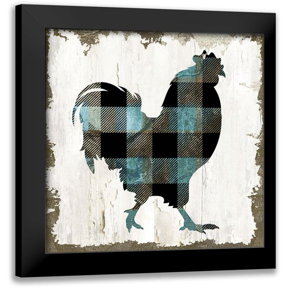 Sommers, Mindy 20x20 Black Modern Framed Museum Art Print Titled - Rooster