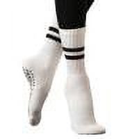 1 par de calcetines de yoga, calcetines de ballet para pilates, calcetines tobilleros de algodón antideslizantes para mujer
