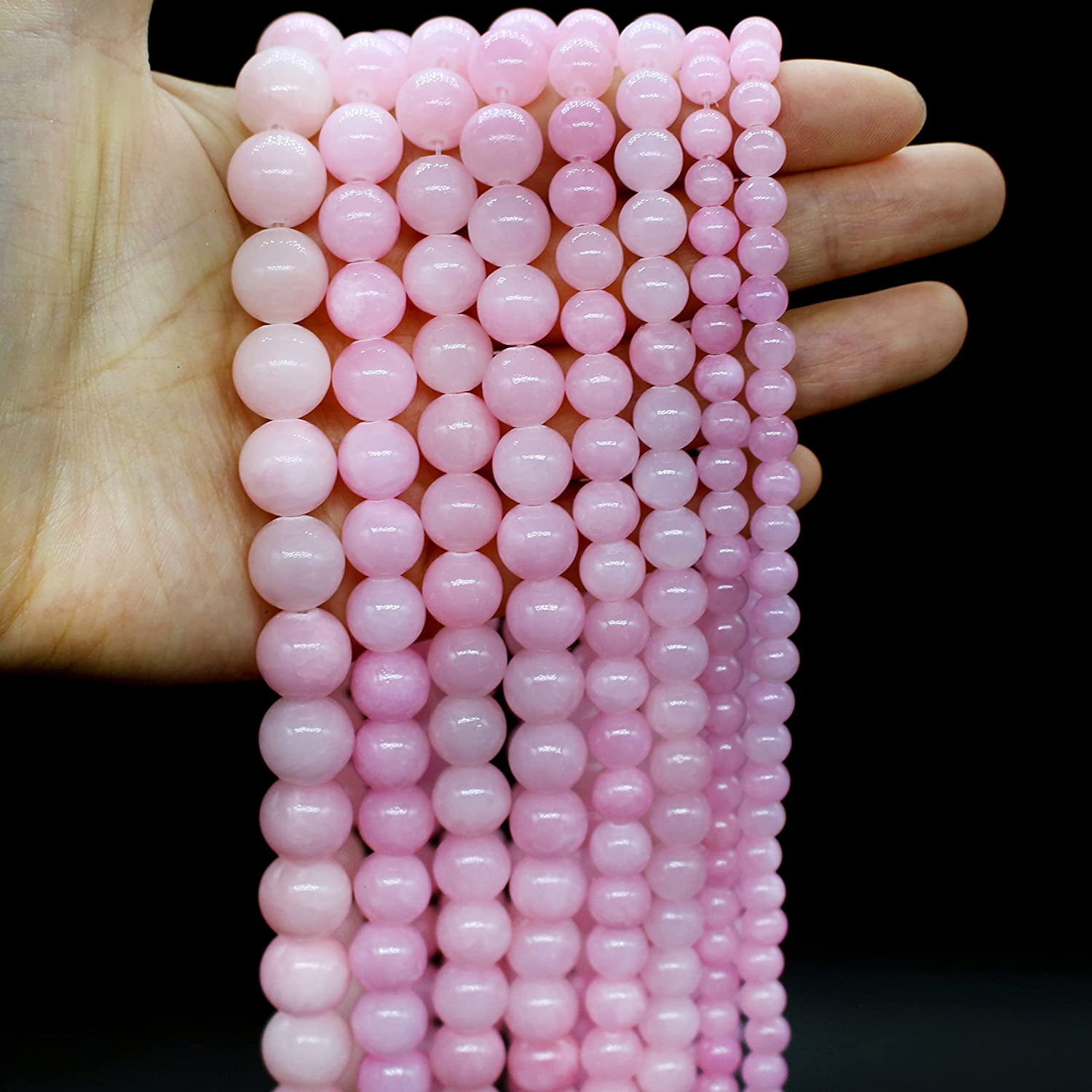 Natural 8MM Pink Jade Gemstone Round Loose Beads 15" 
