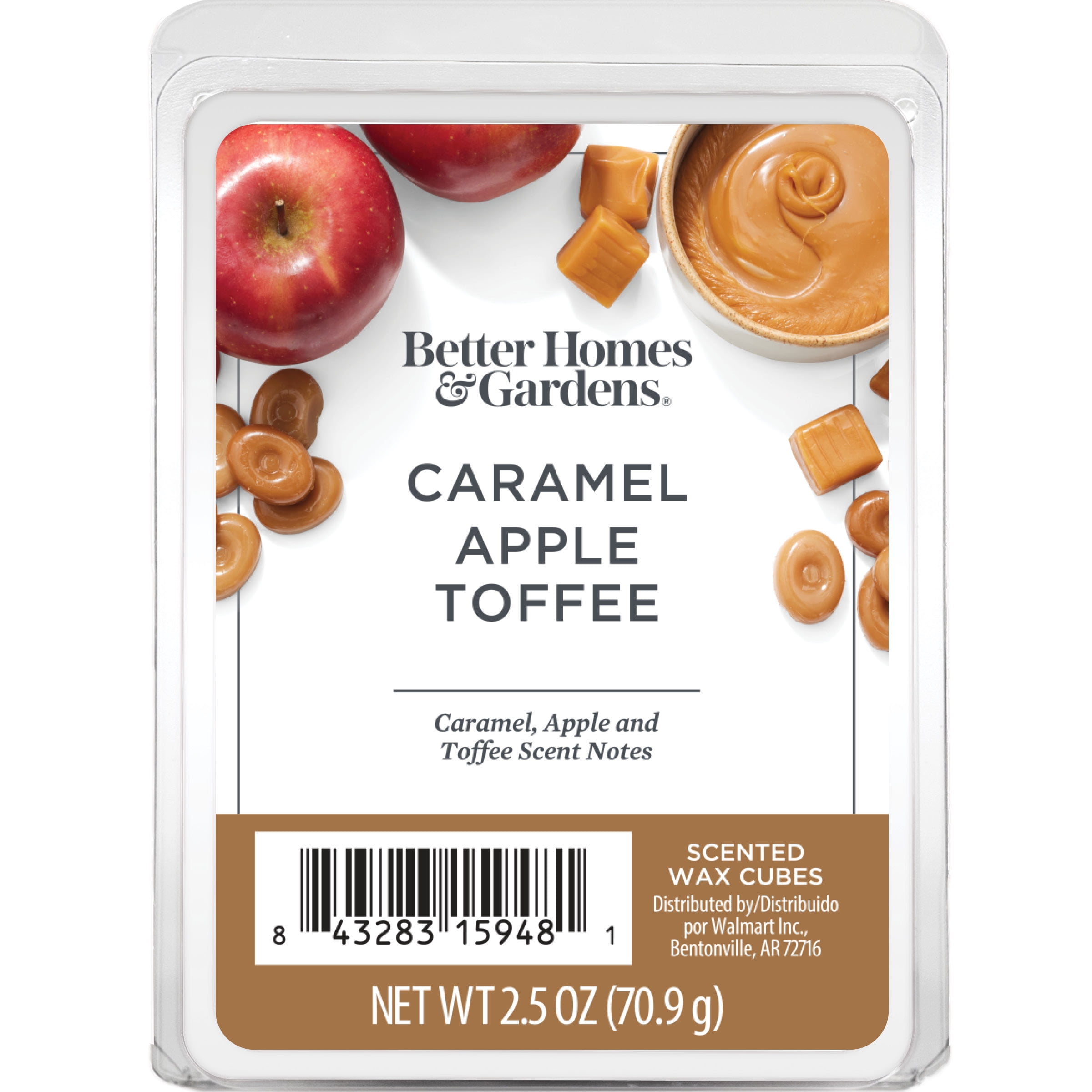 Caramel Apple Toffee Scented Wax Melts, Better Homes & Gardens, 2.5 oz (5-Pack)