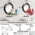 thumbnail image 4 of Designart "Organic Forms of Biomorphism II" Biomorphism Round Wall Mirror - Modern Oval Printed Decorative Oversized Mirror - Multiple Color Options, 4 of 4