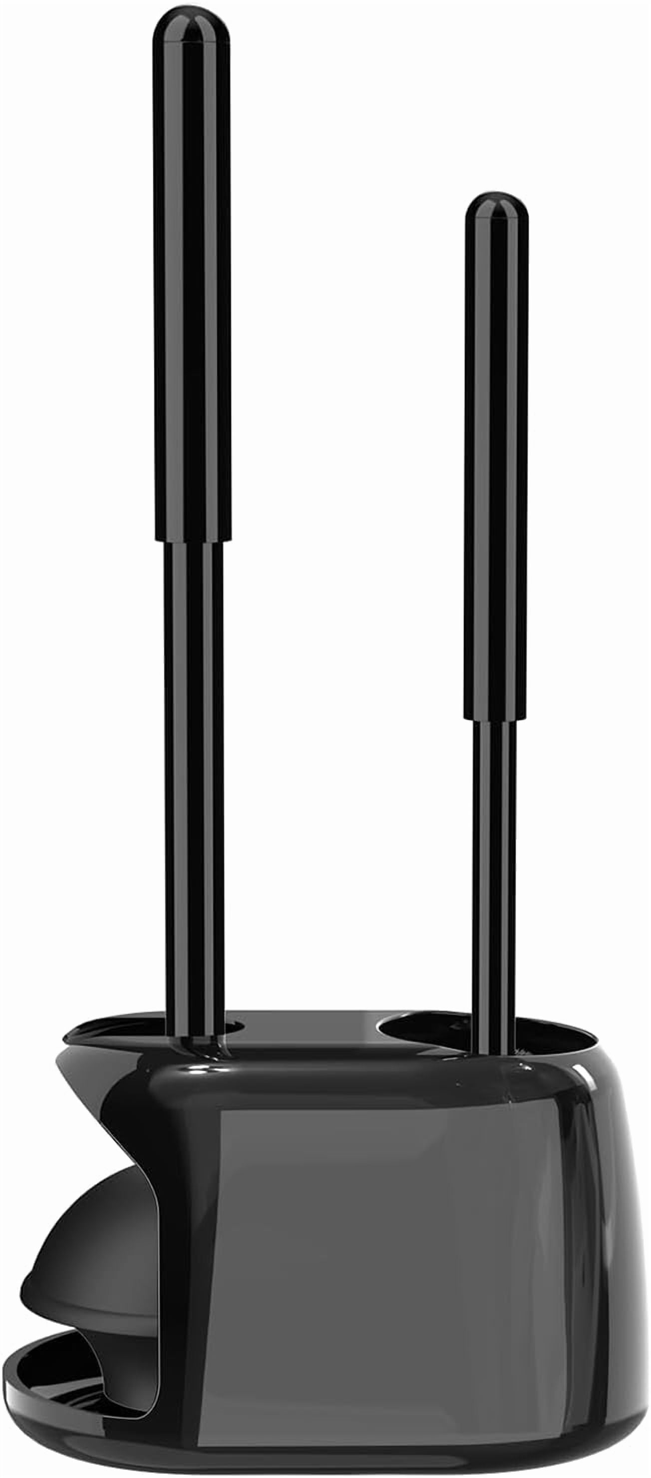 RGHJAR-Toilet Brush and Plunger Set, Semi-Hidden Toilet Plungers Heavy Duty Toilet Bowl Brush and Holder for Bathroom Toilet Plunger and Brush Set for Deeply Cleaning - Black