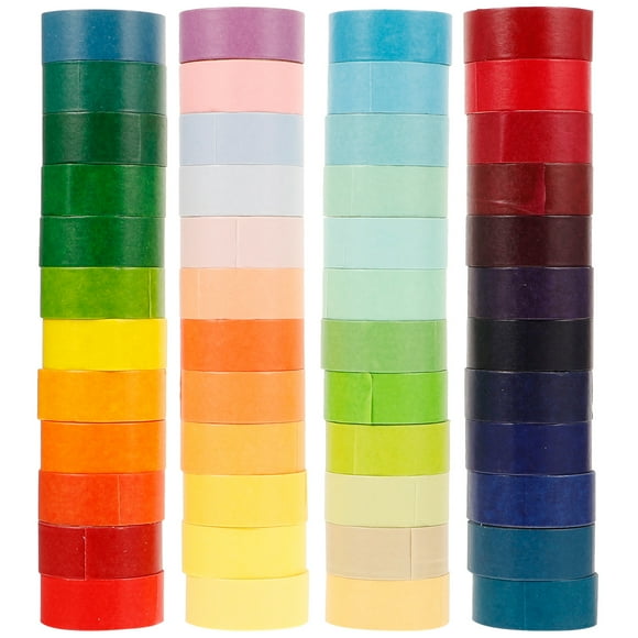48 Rolls of Delicate Washi Tapes Cuttable Washi Tapes Multi-function Craft Tapes