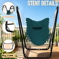 thumbnail image 2 of G TALECO GEAR Hammock Chair with Stand, Heavy-duty Hanging Chair with Stand, Sturdy Swing Chair Stand 350lbs, Hammock Chair Included, for Indoor Outdoor, Green, 2 of 7