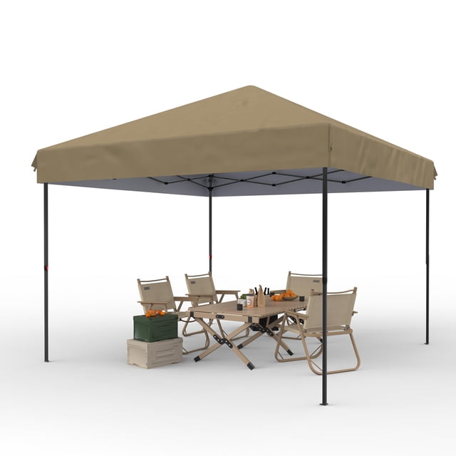 CazToi Abri à Auvent Escamotable 10 x 10 Pi, Pavillon Extérieur, Abri d'Ombre Portable