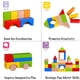 thumbnail image 4 of Pidoko Bloques de madera para niños  100 piezas  Bloques de construcción para niños pequeños  Incluye contenedor de almacenamiento con tapa clasificadora de formas  Bloques de madera dura lisa y d, 4 of 6