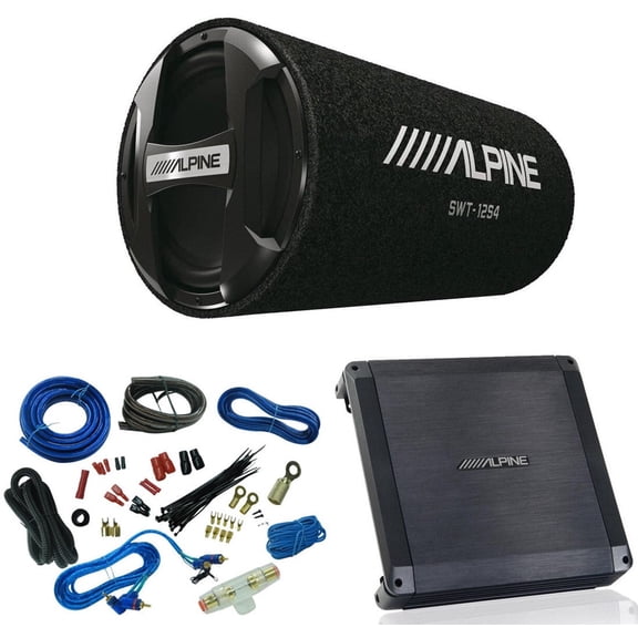 Alpine BBX-T600 AMP & SWT-12S4 12" Bass Reflex Sub Bass Tube   4G Amp Kit