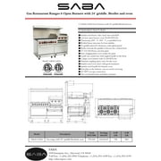 Heavy Duty Commercial 60 6 Burner Gas Range with Oven, Broiler & Griddle