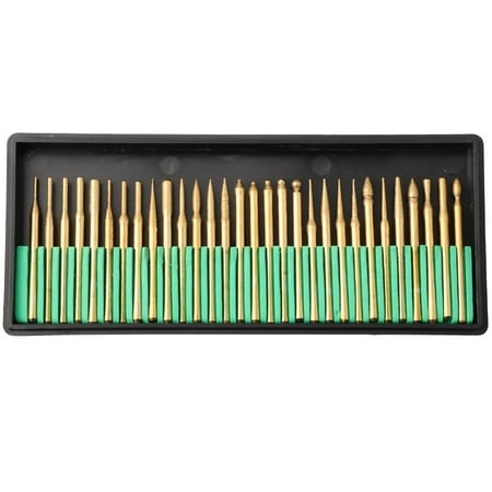 

30Pcs Diamond Burrs Set Titanium-Coated Rotary File Burs Accessories 3Mm Shank