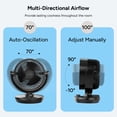 thumbnail image 3 of Dr. Prepare Table Fan for Home, 8" Air Circulator Fan Powerful Desk Fans, Black, 3 of 7