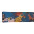 thumbnail image 1 of ARTCANVAS Blue Teal Mustard Orange Pink Panoramic Canvas Art Print - Size: 60" x 20" (1.50" Deep), 1 of 9