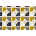 thumbnail image 2 of Fabric Mart Direct Charcoal, Gray Cotton Fabric By The Yard, 54 inches or 137 cm width, 7 Continuous Yards Gray Cotton Fabric, Almost Circles Embroidery, Geometric, Upholstery Curtain Wholesale Fabric, 2 of 8