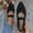 Black, variant on Women's Ballet Flats, Knitted Leather One-Foot Loafers Pointed Toe Low-Top Shoes Brown 5.5