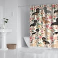 thumbnail image 2 of Dachshund and Flower Shower Curtain 72"x72" ,Bathroom Decorative Shower Curtains Set with 12 Hooks,Modern Waterproof Washable Shower Curtain, 2 of 6