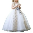 thumbnail image 4 of Otqutp Casual Flower Girls Dress Girls Dress Princess Dress Sleeveless Long Dress Flower Girl Wedding Dress Model Catwalk Piano 4-14 Years(C,11-12 Years), 4 of 9