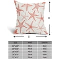 thumbnail image 5 of Coral Starfish Pillow Covers 16X16 Inch Set of 2 Beach Ocean Coastal Decorative Square Pillow Cases Summer Nautical Cotton Linen Cushion Case Home Decor for Sofa Couch Bedroom Outdoor, 5 of 6