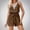 *Coffee, variant on Women's Print Romper with Adjustable Drawstring Waist,Casual Jumpsuit Shorts Black,Womens Plus S