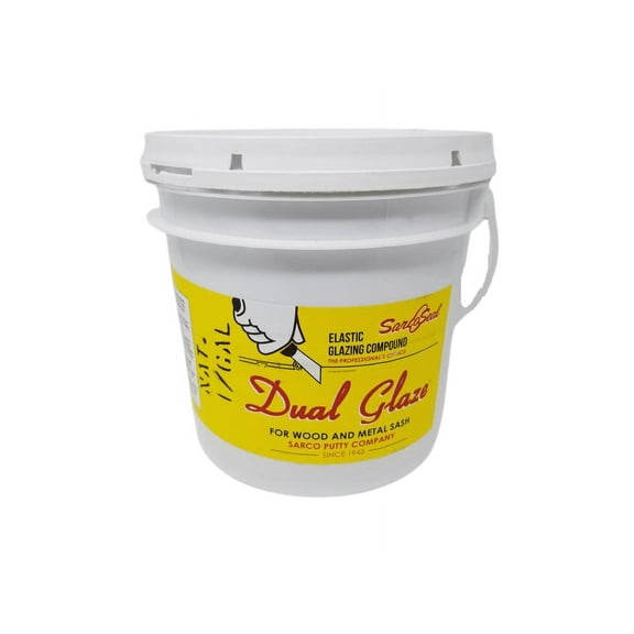 Sarco Dual Glaze Putty - 1 Gallon - Window Glazing Putty - Adheres to Wood and Metal - Sash and Door - Modern Glazing Compound