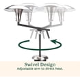thumbnail image 4 of Cuisinart Perfect Position Propane Patio Heater, 38,200 BTU Powerful Directional Stainless Steel Outdoor Heater with Hidden Tank and Drink Table, 4 of 9