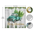 thumbnail image 4 of Merry Christmas Shower Curtain Truck Winter Holiday New Year Xmas Vintage Rustic Decor Waterproof Fabric with Hooks 72 x 72 Inch, 4 of 7