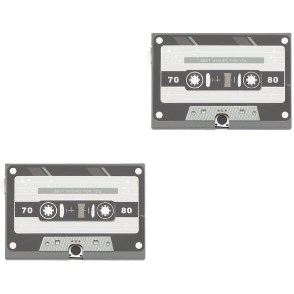 Dsseng 2 Pcs Carte de Vœux à Cassette Audio Cartes d'Anniversaire Enregistrables Carte d'Anniversaire