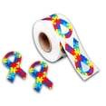 thumbnail image 2 of Large Autism Awareness Ribbon Stickers (250 per Roll), 2 of 2