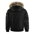 thumbnail image 5 of Men's Winter Lined Thickened Hooded Casual Jacket Coat with Quilted Puffer Design for Outdoor Wear, 5 of 5