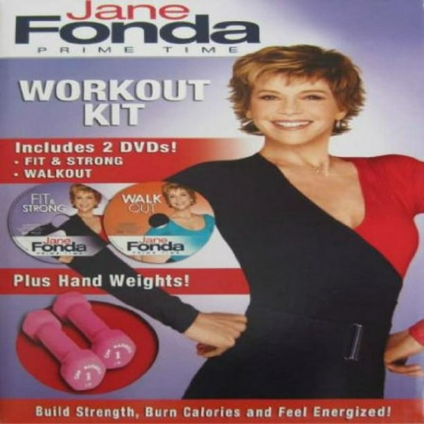 Jane Fonda Prime Time Workout DVD Hand Weights Kit