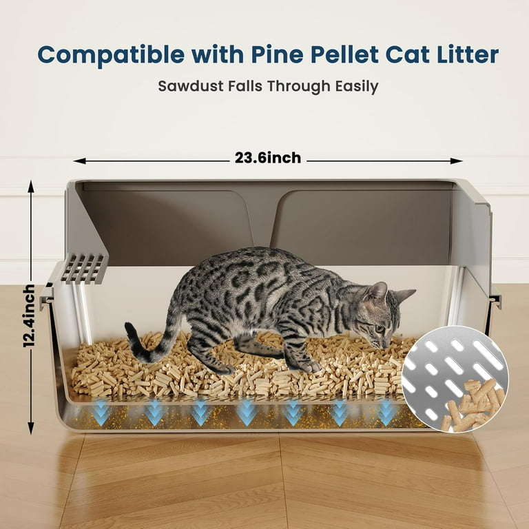 Stainless Steel Sifting Litter Box ,Sifting Cat Litter Box For