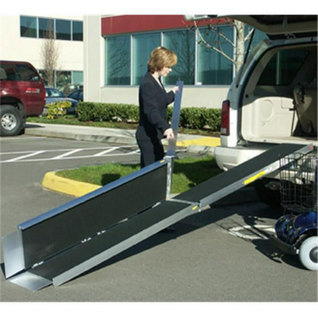 EZ-Access Suitcase Trifold Portable Ramp with an Applied Slip-Resistant Surface, 7 Foot