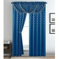 thumbnail image 2 of Ayala Jacquard Rod Pocket Window Treatment Single Curtain Panel for Any Room (55" W x 84" L, Blue), 2 of 2