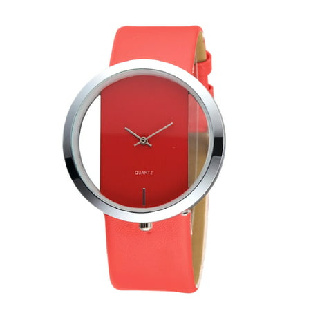Women Stylish Quartz Watch Lady Fashion Simple Wristwatches Unique Casual Leather Band
