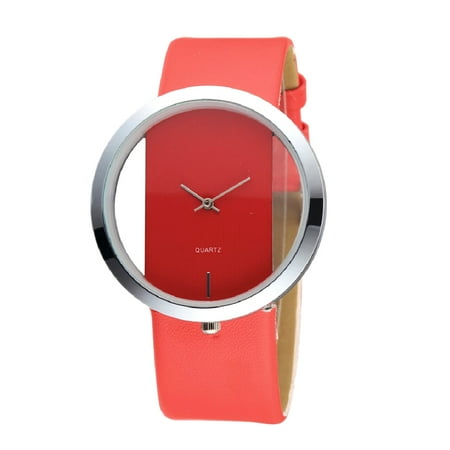 Pulsar Watch Leather Band Women Stylish Quartz Watch Lady Fashion Simple Wristwatches Unique Casual Leather Band Watches ()