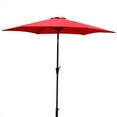 thumbnail image 3 of 8.8 feet Outdoor Aluminum Patio Umbrella，Market Umbrella with 33 pounds Round Resin Umbrella Base，Push Button Tilt and Crank lift，Red, 3 of 7